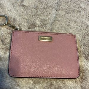 KATE SPADE CREDIT CARD HOLDER WITH KEY RING IN SAFFIANO LEATHER